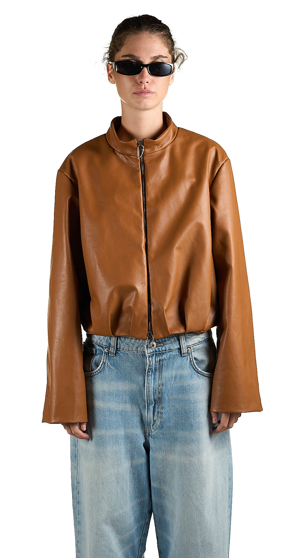 DANIELE BASTA LEATHER AND SILVER JACKET